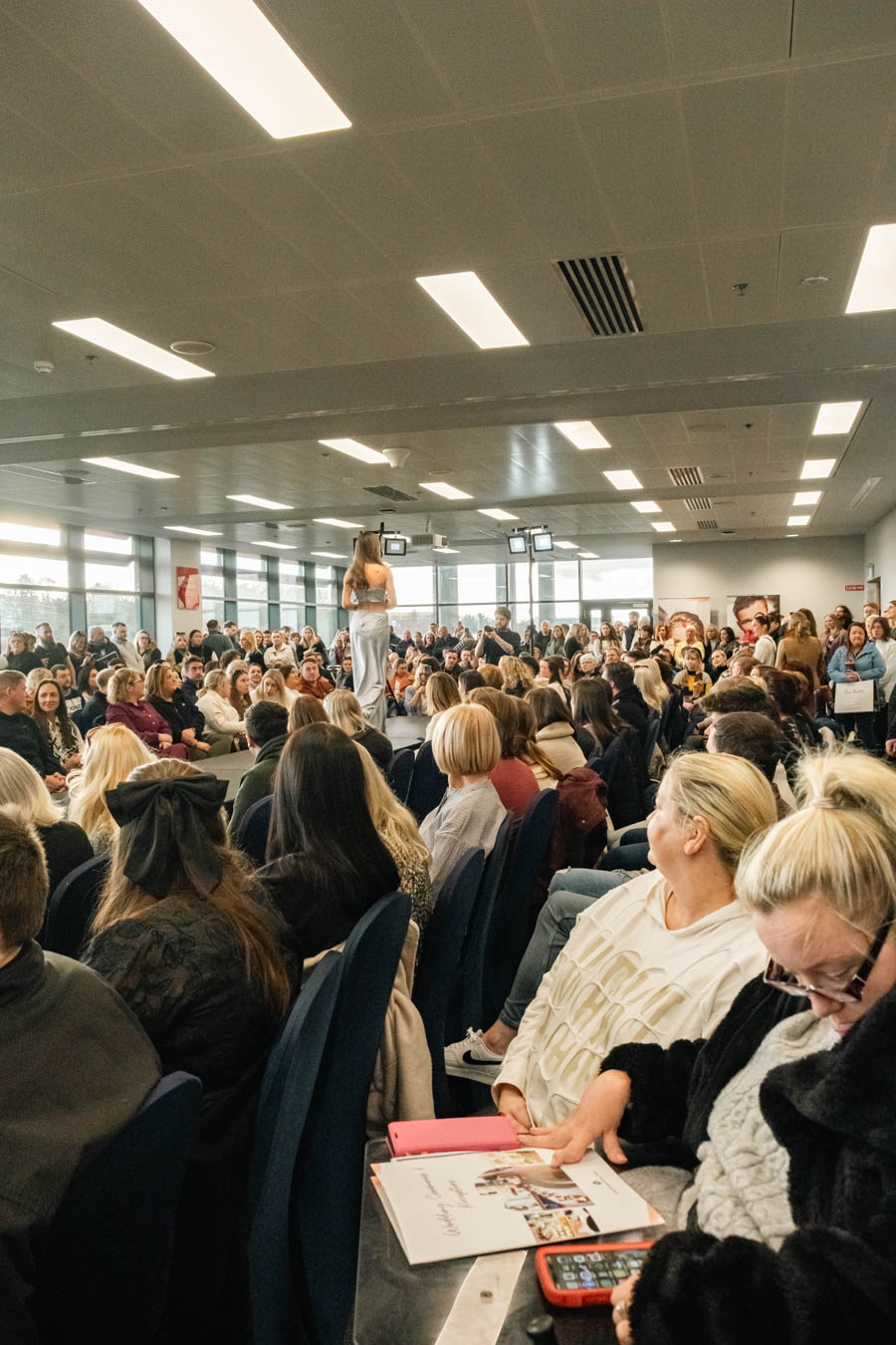 Crowd watching a Wedfest fashion show